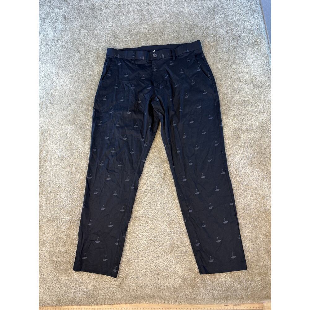 Fabletics Pants Men Size 35x30Golf Lightweight Stretch Chino All over Print E185
